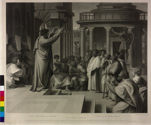 Paulus predigt in Athen