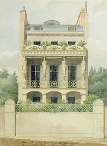 Ansicht der Rückseite des Hauses von Henry Phillip Hope in Richtung Hyde Park in Seymour Place, 1818 von Thomas Hope