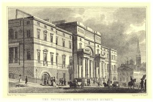 Die Universität, South Bridge Street (Stich) von Thomas Hosmer (after) Shepherd