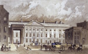 Zeitgenössische Gravur der neuen Royal Mint, ca. 1830