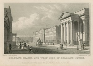 Belgrave Chapel und die Westseite des Belgrave Square von Thomas Hosmer Shepherd