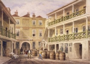 Bell Inn, Aldersgate Street, London von Thomas Hosmer Shepherd