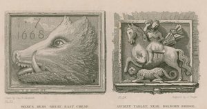 Eberkopf und antike Tafel von Thomas Hosmer Shepherd
