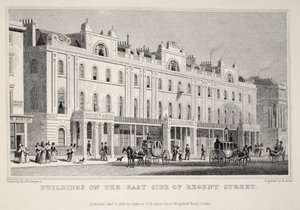 Gebäude auf der Ostseite der Regent Street, aus 