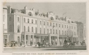 Gebäude auf der Ostseite der Regent Street, London von Thomas Hosmer Shepherd