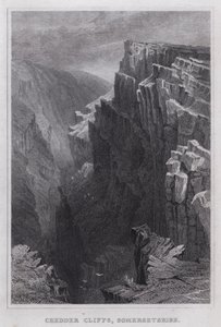 Chedder Cliffs, Somersetshire von Thomas Hosmer Shepherd