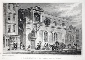 Kirche St. Dunstan im Westen, Fleet Street, aus 