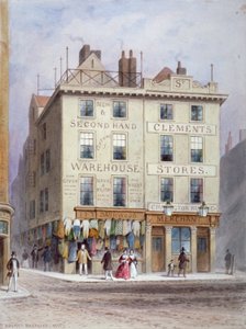 Clements Läden an der Kreuzung von Holywell Street und Wych Street, Westminster, London von Thomas Hosmer Shepherd