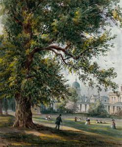 Greenwich Hospital vom Park aus, Juni 1855 von Thomas Hosmer Shepherd