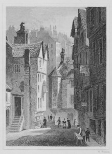 High School, Wynd, Edinburgh, graviert von William Watkins, 1831 von Thomas Hosmer Shepherd