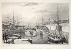 London Docks, Blick nach Westen, aus 