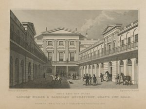Londoner Pferde- und Kutschenlager von Thomas Hosmer Shepherd