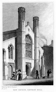 Neue Kirche, Saffron Hill, Camden, London, 19. Jahrhundert