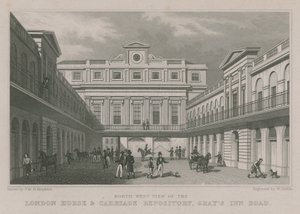 Nordwestansicht des London Horse and Carriage Repository, Gray