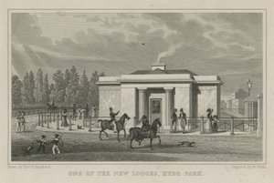 Eine der neuen Lodges, Hyde Park, London von Thomas Hosmer Shepherd