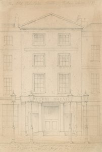 Originale Bleistiftskizze des Adelphi Theaters, London, von Thomas H Shepherd