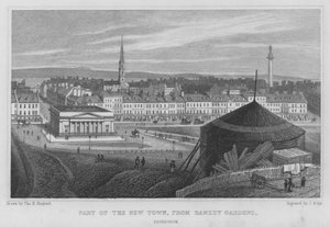 Teil der Neustadt, von den Ramsey Gardens, Edinburgh von Thomas Hosmer Shepherd