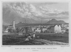 Teil der Neustadt, vom Nordwesten, Edinburgh (Gravur) von Thomas Hosmer Shepherd