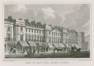 Teil der Ostseite der Regent Street, London von Thomas Hosmer Shepherd