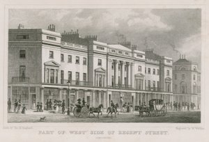 Teil der Westseite der Regent Street, London von Thomas Hosmer Shepherd