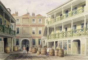 The Bell Inn, Aldersgate Street, 1851 von Thomas Hosmer Shepherd