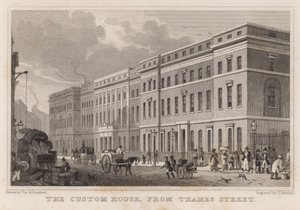 Das Zollhaus, von der Thames Street von Thomas Hosmer Shepherd