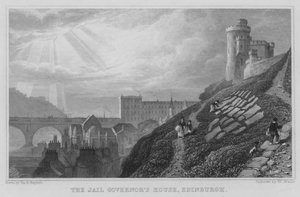Das Haus des Gefängnisdirektors, Edinburgh (Gravur) von Thomas Hosmer Shepherd