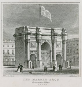 Der Marble Arch, Buckingham Palace von Thomas Hosmer Shepherd