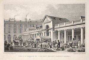 Die NW-Fassade des neuen Covent Garden Market, aus 