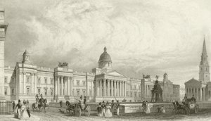 Die neue Nationalgalerie, Trafalgar Square, London von Thomas Hosmer Shepherd
