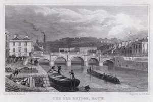 Die alte Brücke, Bath (Stich) von Thomas Hosmer Shepherd