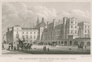 Das Parlamentsgebäude vom Old Palace Yard, Westminster, London von Thomas Hosmer Shepherd
