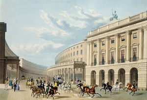 Der Quadrant, Regent Street, von Piccadilly Circus, veröffentlicht von Ackermann, ca. 1835-50
