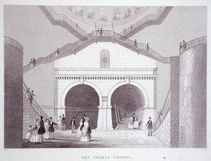 Der Themsetunnel, c.1851-55 von Thomas Hosmer Shepherd