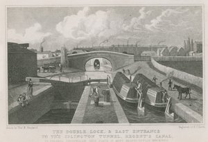 Die Doppelschleuse und der Osteingang zum Islington-Tunnel von Thomas Hosmer Shepherd
