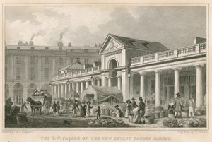 Die nordwestliche Fassade des neuen Covent Garden Market, London von Thomas Hosmer Shepherd