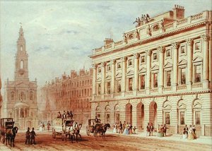 Ansicht von Somerset House und der Kirche St. Mary Le Strand von Thomas Hosmer Shepherd