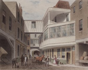 Ansicht der Cross Keys Tavern, Wood Street von Thomas Hosmer Shepherd
