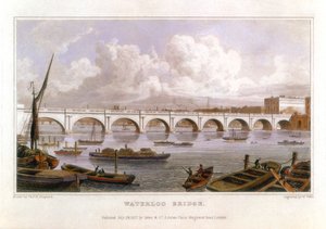 Waterloo-Brücke, London, über die Themse, 1817
