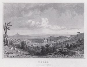 Wells, Somersetshire von Thomas Hosmer Shepherd