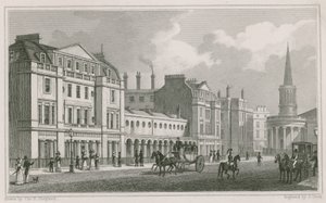 Westseite von Langham Place, Marylebone, London, einschließlich All Souls Church von Thomas Hosmer Shepherd