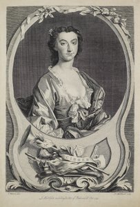 Mrs. Cibber, graviert von J. Marchand (fl.1749), 1749 von Thomas Hudson