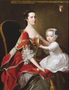 Porträt von Catherine Compton, Gräfin von Egmont, und ihrem ältesten Sohn Charles Perceval, 1758