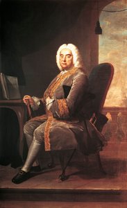 Porträt des deutsch-englischen Komponisten Georg Friedrich Händel (1685-1759) von Thomas Hudson