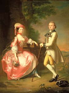 Sir John Pole, 5. Baronet, und seine Frau Elizabeth, 1755