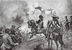 Francesco Morosini bombardiert das Parthenon von Thomas Hutchison Peddie