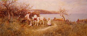 Kälber füttern von Thomas James Lloyd