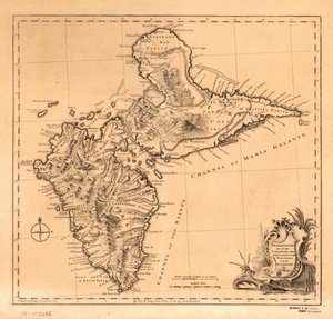 Guadeloupe, eine der Karibischen Inseln, die Frankreich in Westindien untersteht