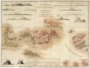 Die Jungferninseln aus englischen und dänischen Vermessungen von Thomas Jefferys