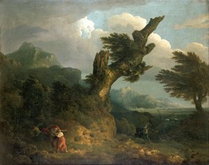Ein Sturm - Prospero, Miranda und Caliban beobachten den gestrandeten Ferdinand, 1778